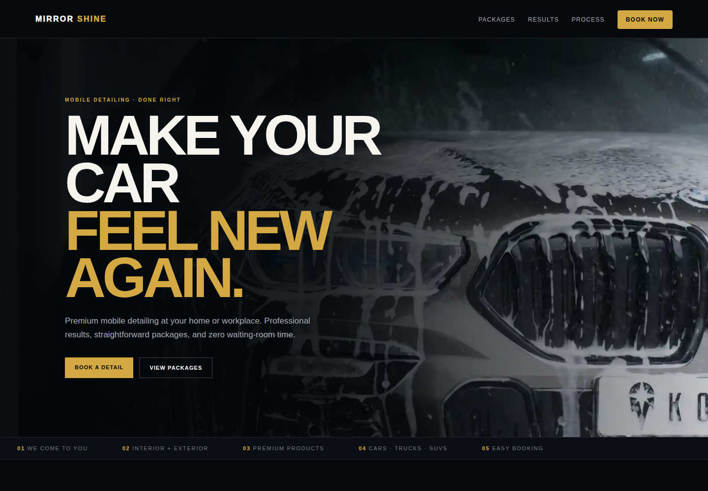 Detailing design example for the Complete Website package